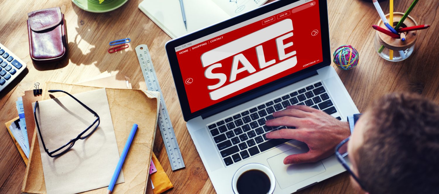 Sale Discount Promotion Deduction Man Planning Concept